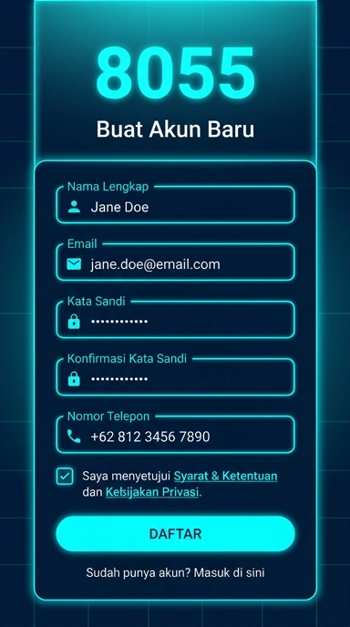 Panduan Buat Akun Baru 8055 dengan Mudah