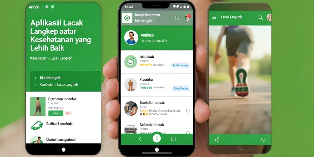 Tampilan antarmuka aplikasi Lacak Langkah AP686 yang user-friendly.