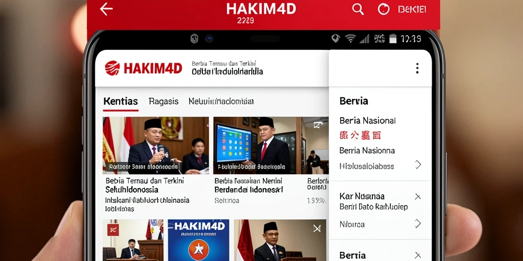 Tampilan antarmuka aplikasi HAKIM4D yang menarik dan informatif.