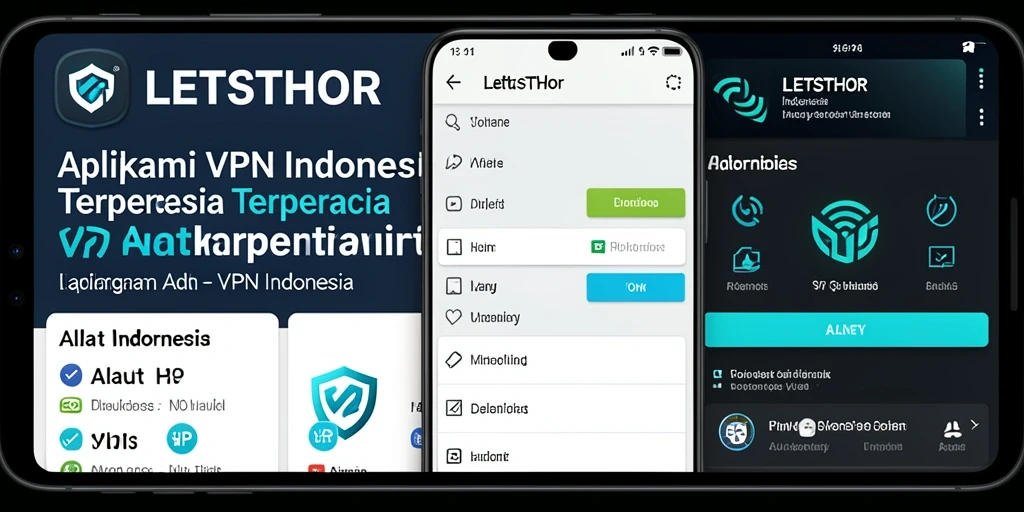 Tampilan antarmuka LETSTHOR yang user-friendly untuk VPN Indonesia.