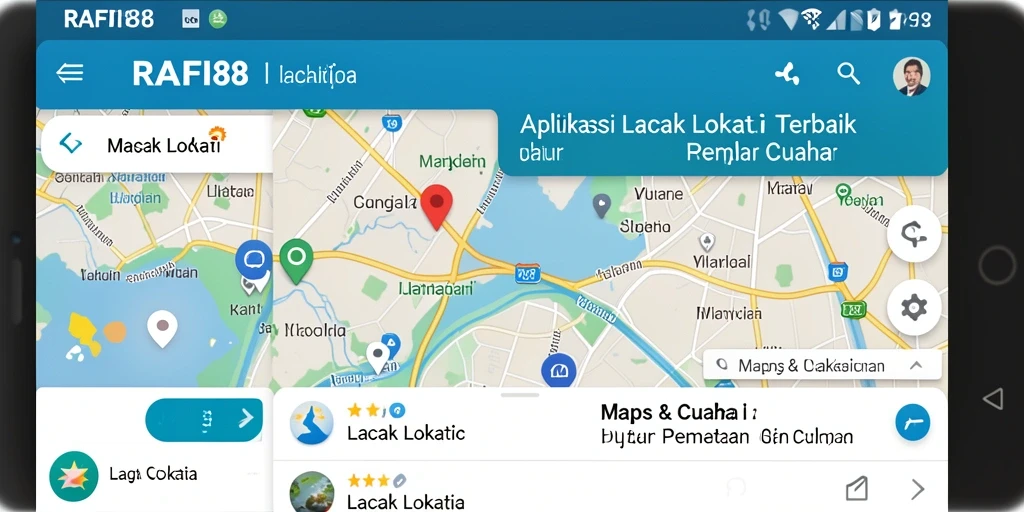 Tampilan antarmuka RAFI88 menunjukkan fungsi lacak lokasi yang efisien.