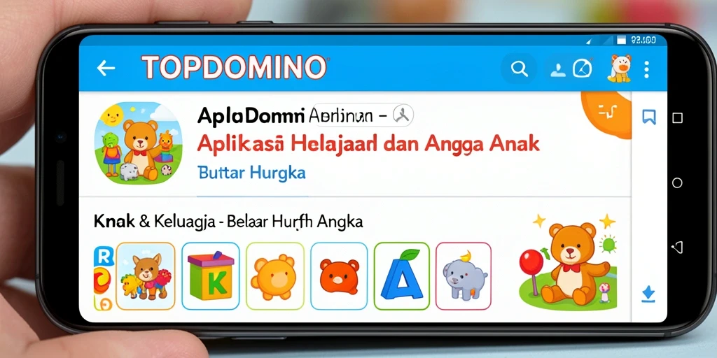 Antarmuka aplikasi TOPDOMINO yang ceria dan interaktif.