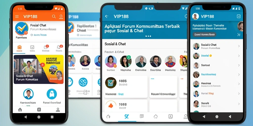 Tampilan antarmuka VIP188 yang menarik dengan fitur Forum Komunitas.